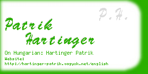 patrik hartinger business card